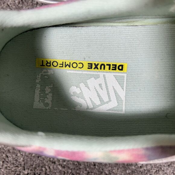 VANS Asher Deluxe Comfort Slip On Women’s Sz 11 Pastel Tie Dye Skate Shoes Used - Picture 10 of 11